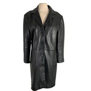 Vintage Adler Collection Leather Mid Length Jacket Size large Petite